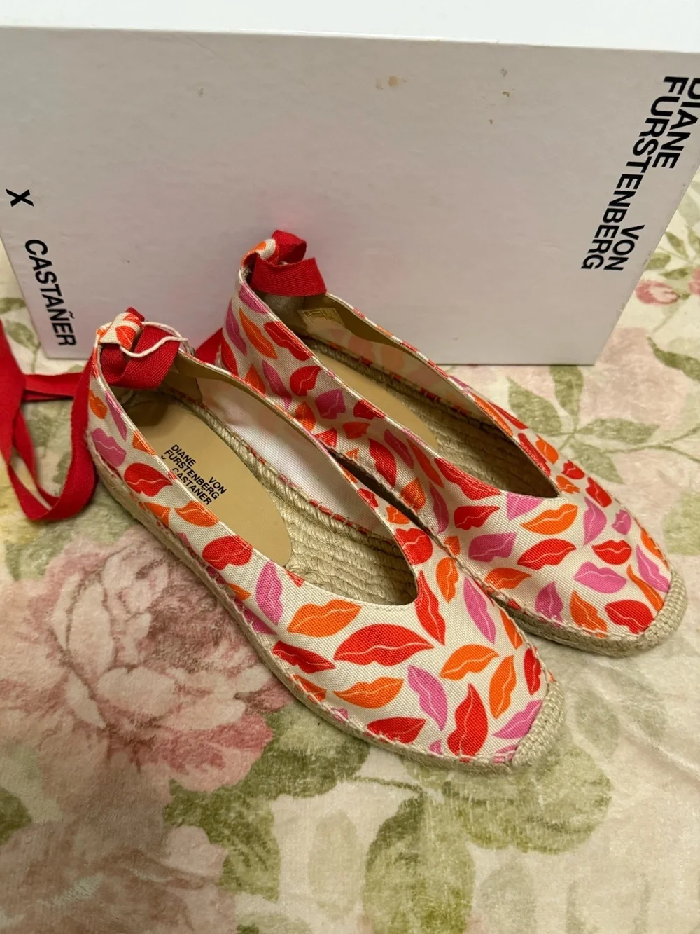 DIANE VON FURSTENBERG X CASTAÑER Lace Up Espadrilles